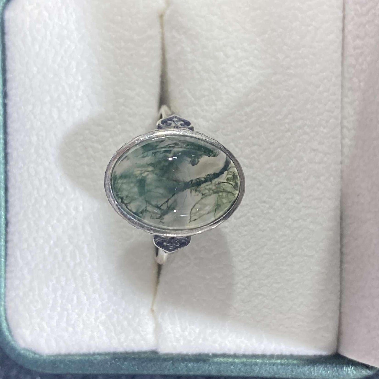 moss agate ring