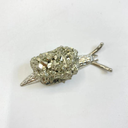 -天然黄鉄鉱カタツムリ 55*20*20mm 25g