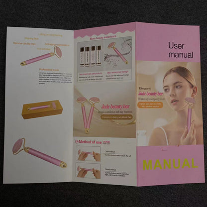 Natural Jade/Crystal Gold Beauty Bar Massage Stick - TikTok Special Offer