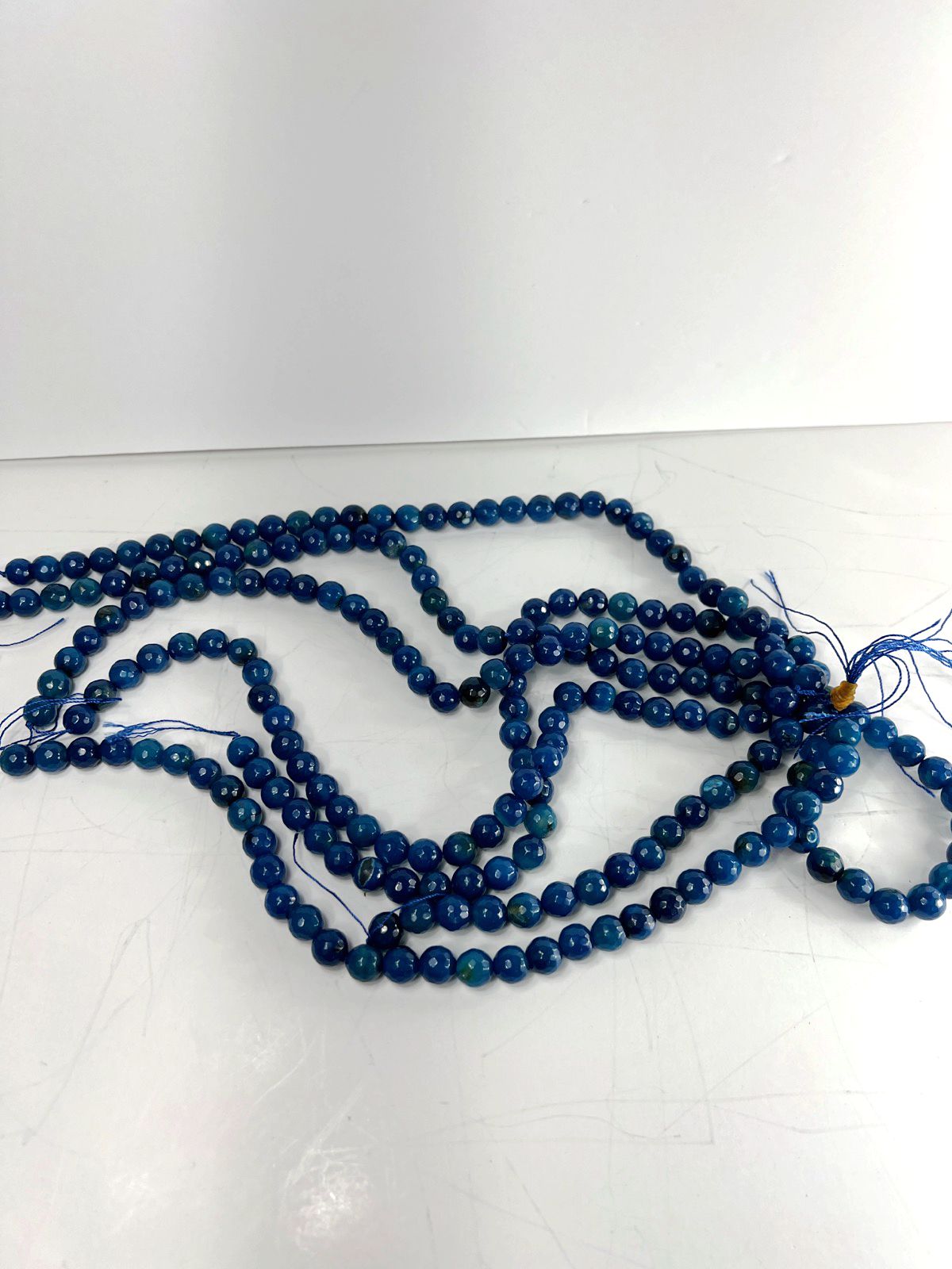 0.CD_Big Faceted Round Blue Agate Beads
